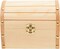 6 inch Wooden Treasure Chest Box, Pack of 2 Wooden Box with Hinged Lid, Wooden Boxes for Crafts/Wedding Treasure Decor
